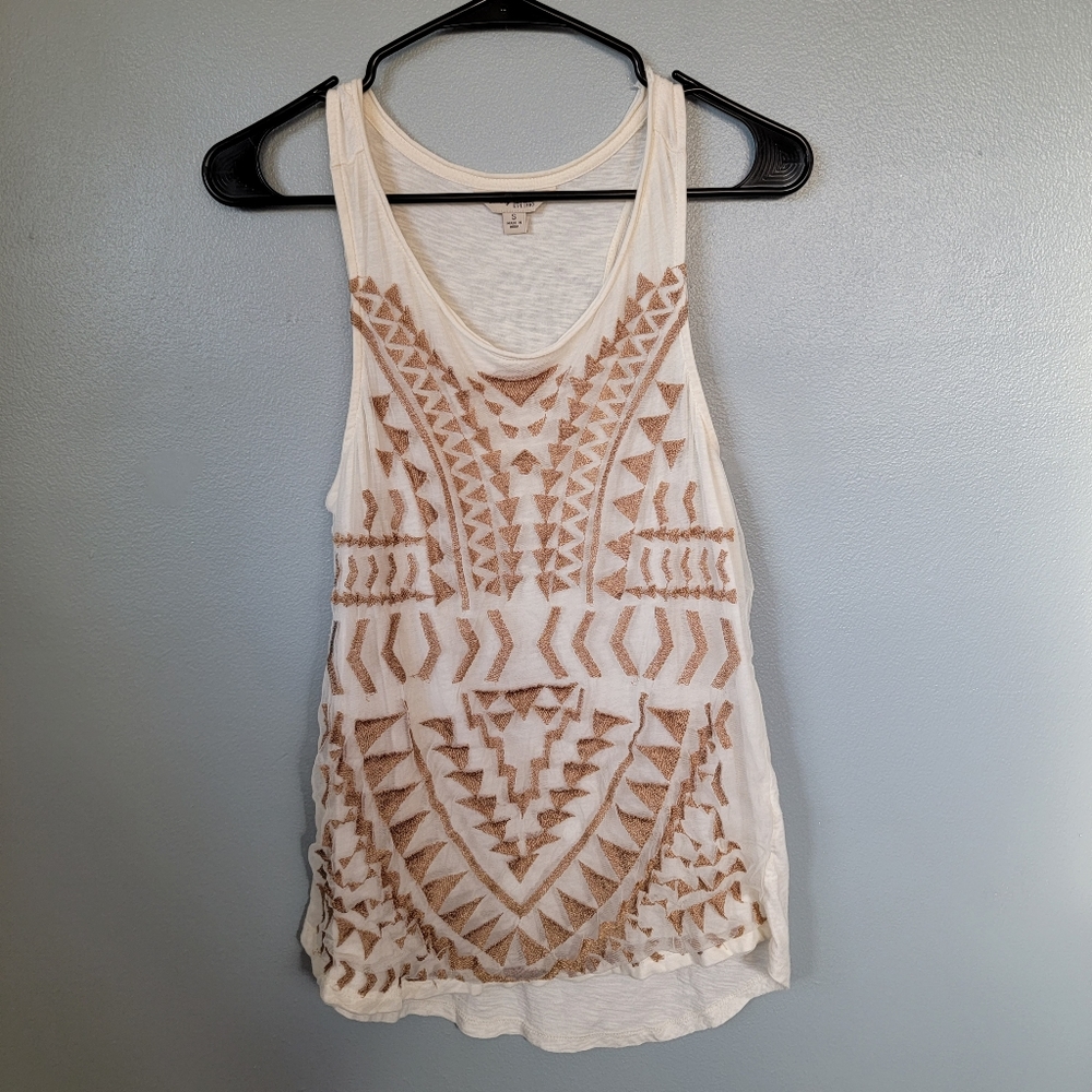 Lucky Brand Racer Back Flowy Tank Top